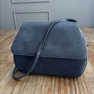 Bruno magli blue textured crossbody